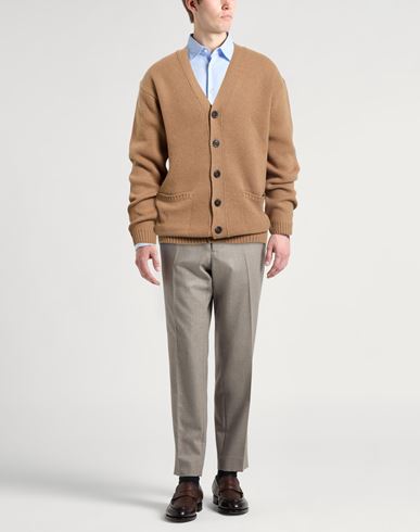 Man Cardigan Camel Size L Wool, Cashmere