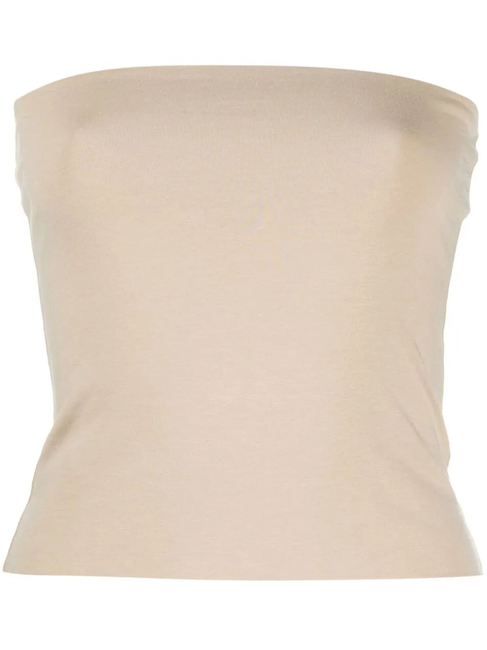Strapless Bandeau Tank Top — Beige