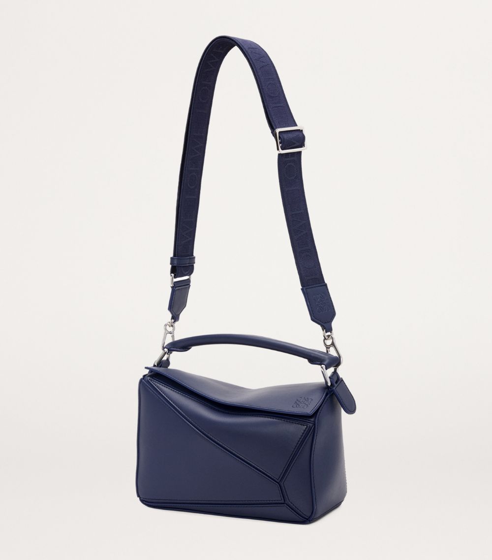 Small Puzzle Edge Top-Handle Bag