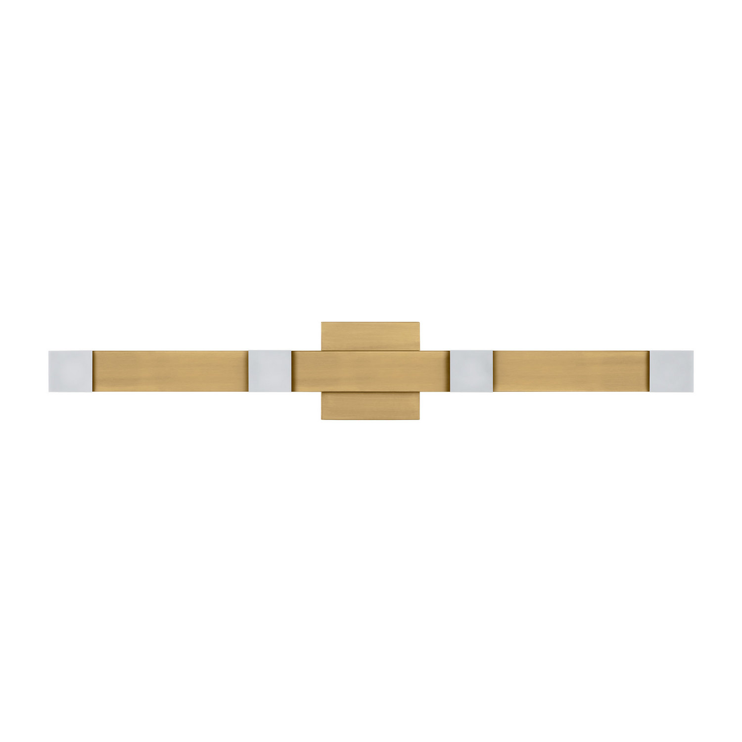 Satin Brass LED Bathroom Vanity Light from the Brander Collection