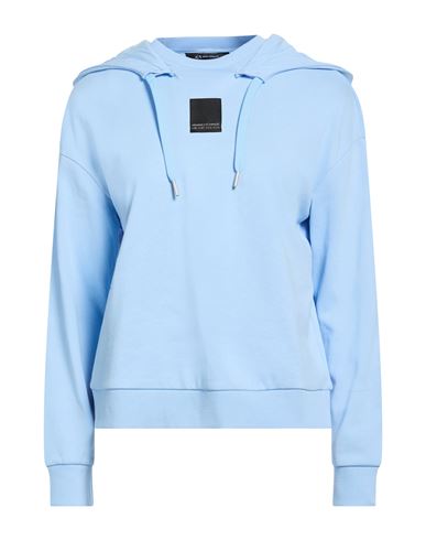 Woman Sweatshirt Azure Size L Cotton