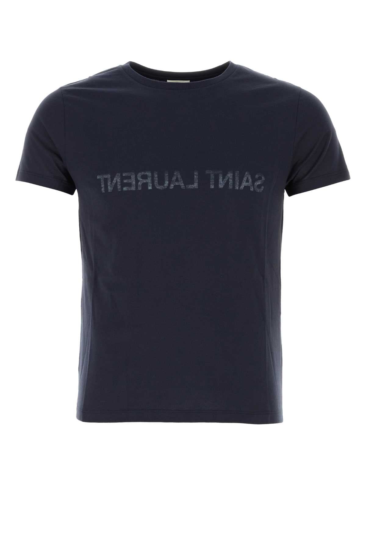 Logo-Embossed Cotton T-Shirt — Navy