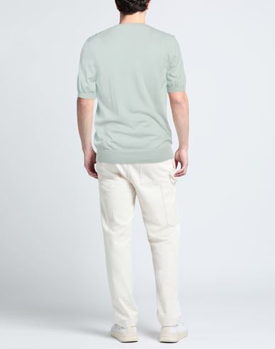 Man Sweater Light green Size 42 Cotton