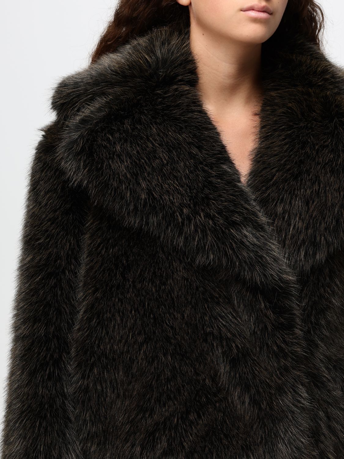 Faux fur jacket - Brown