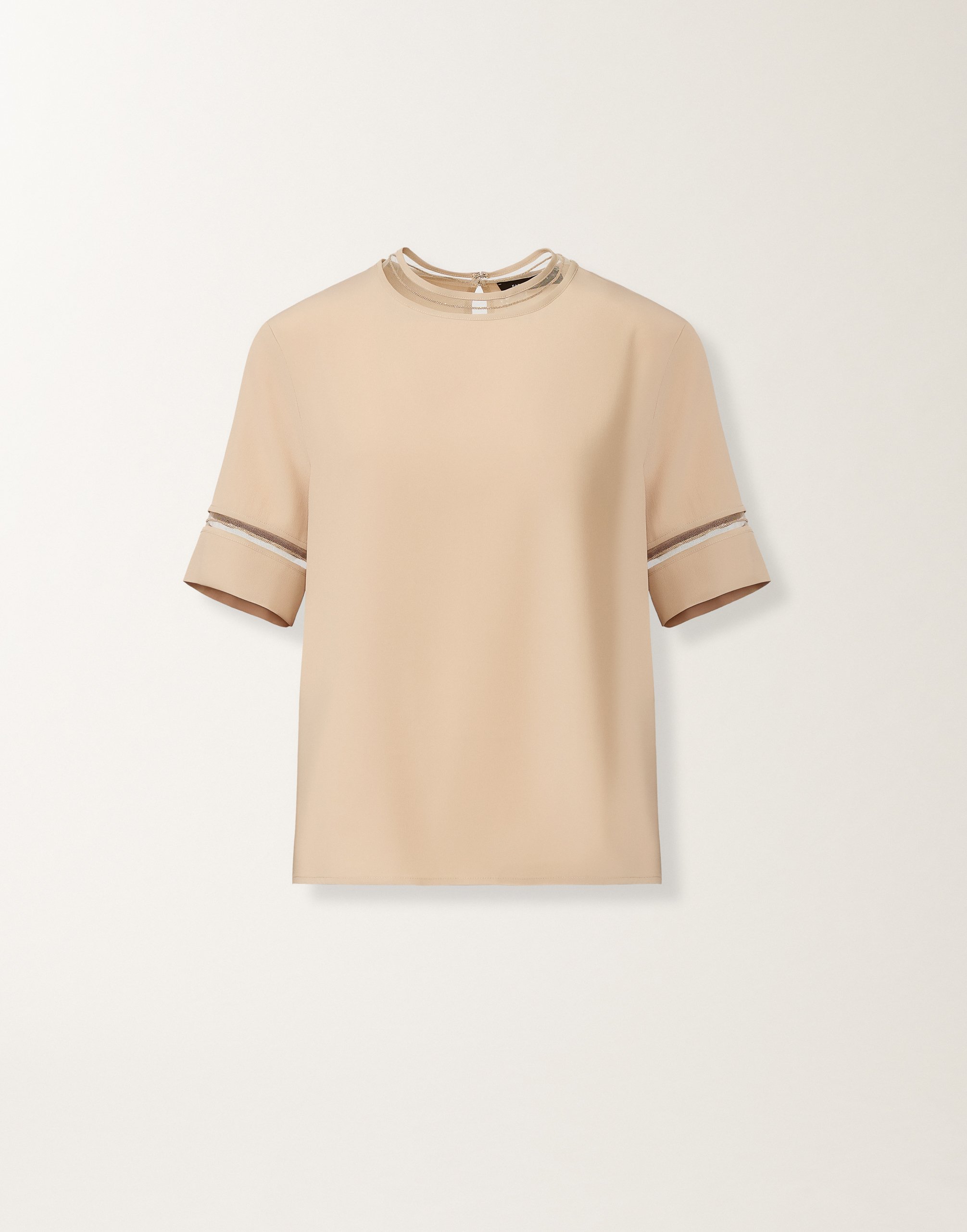 Crepe de chine top, maple