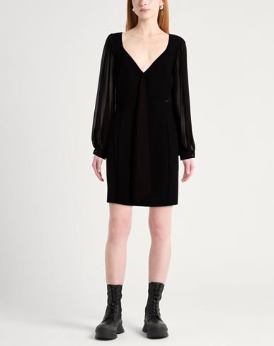 Woman Mini dress Black Size 8 Polyester