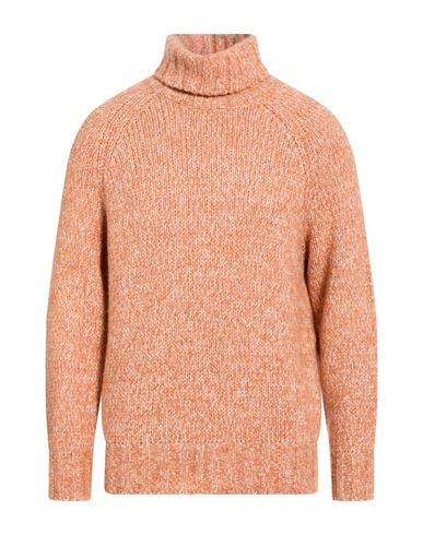 Man Turtleneck Orange Size 40 Alpaca wool, Cotton, Polyamide, Cashmere, Silk