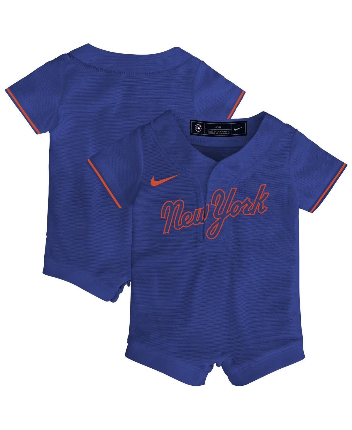 Baby Boys and Girls Royal New York Mets Alternate Replica Romper - Royal