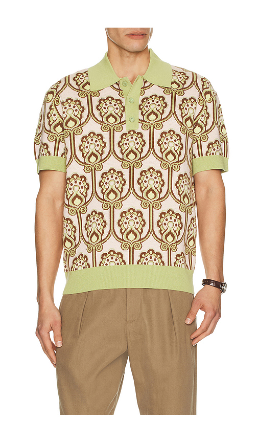 DrÃ´le De Monsieur Dr&ocirc;le De Monsieur Polo Maille Tapisserie Florale in Green. - S also in