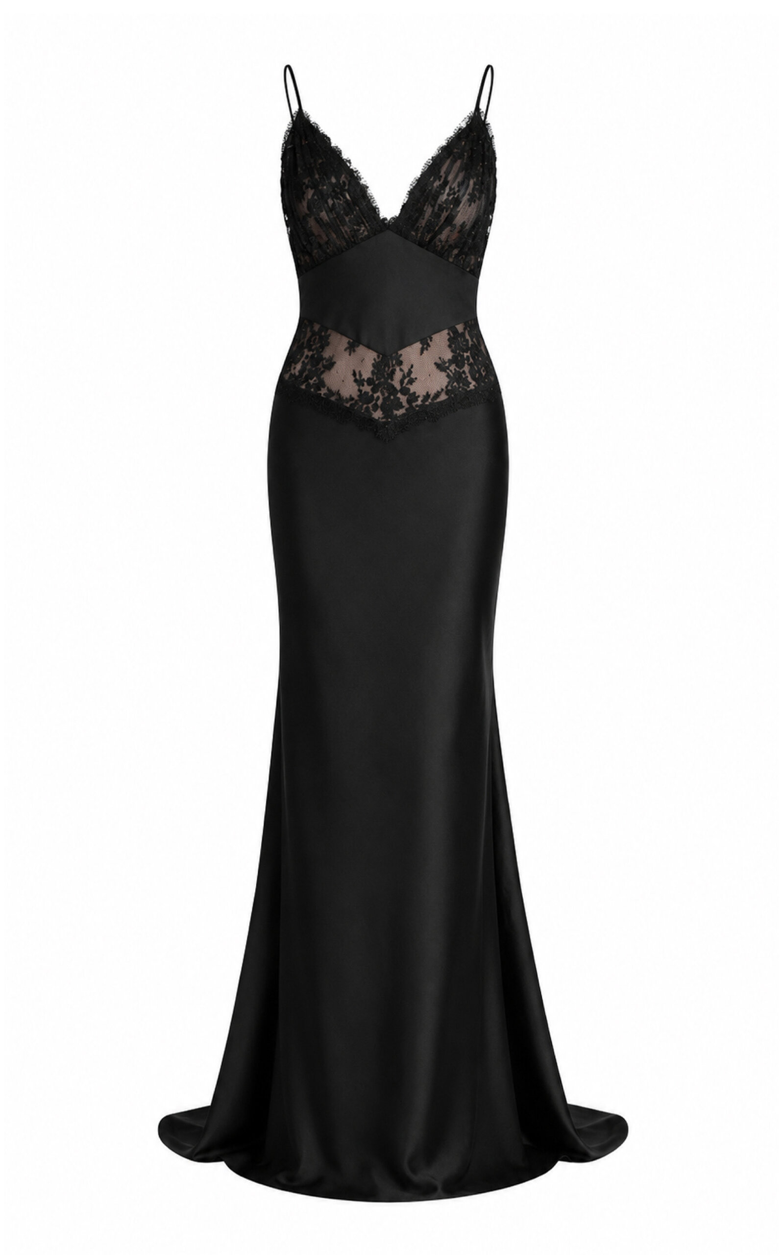 Desire Satin Lace Maxi Dress - Moda Operandi