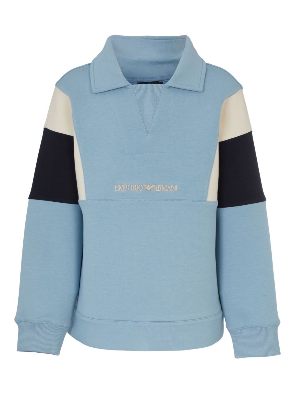 Emporio Armani Kids logo-embroidered polo shirt - Blue