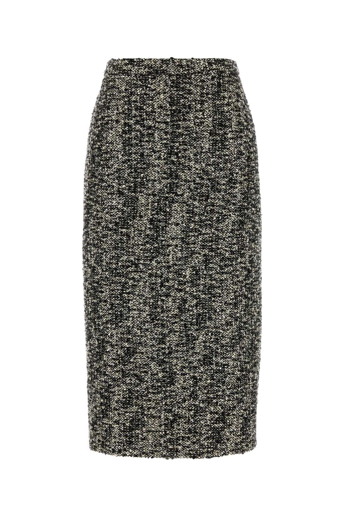 Bouclé Tweed Skirt — Multicolor
