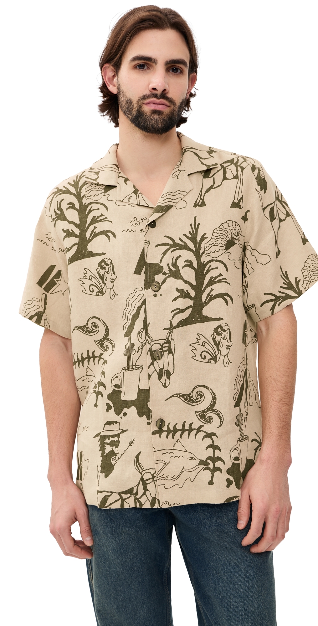 Poplan Cuba Shirt Beige