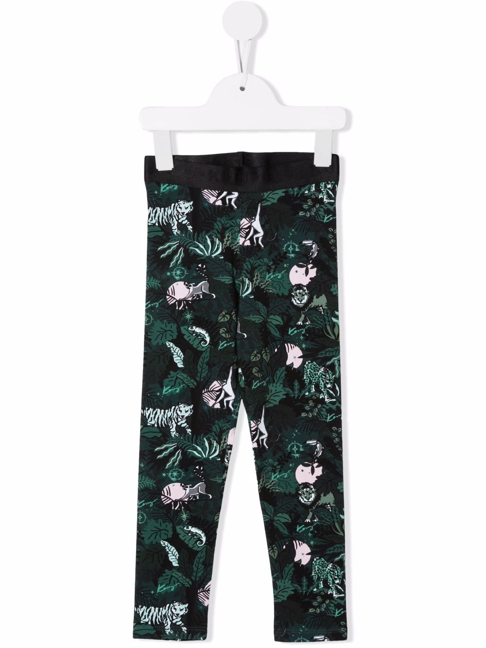 Jungle print leggings - Green