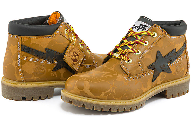 X BAPE Nelson Premium Waterproof Chukka Boots 'Wheat and Chocolate'