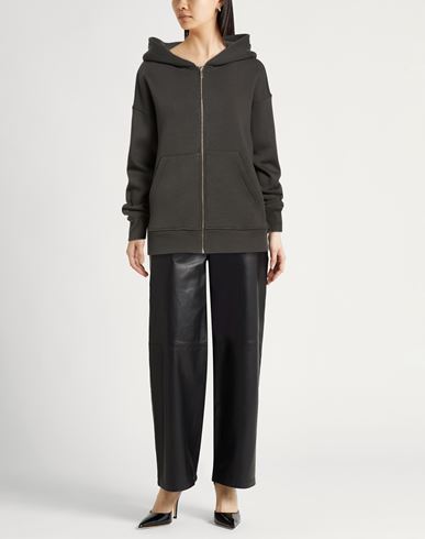 Woman Sweatshirt Grey Size M Cotton, Polyamide, Elastane