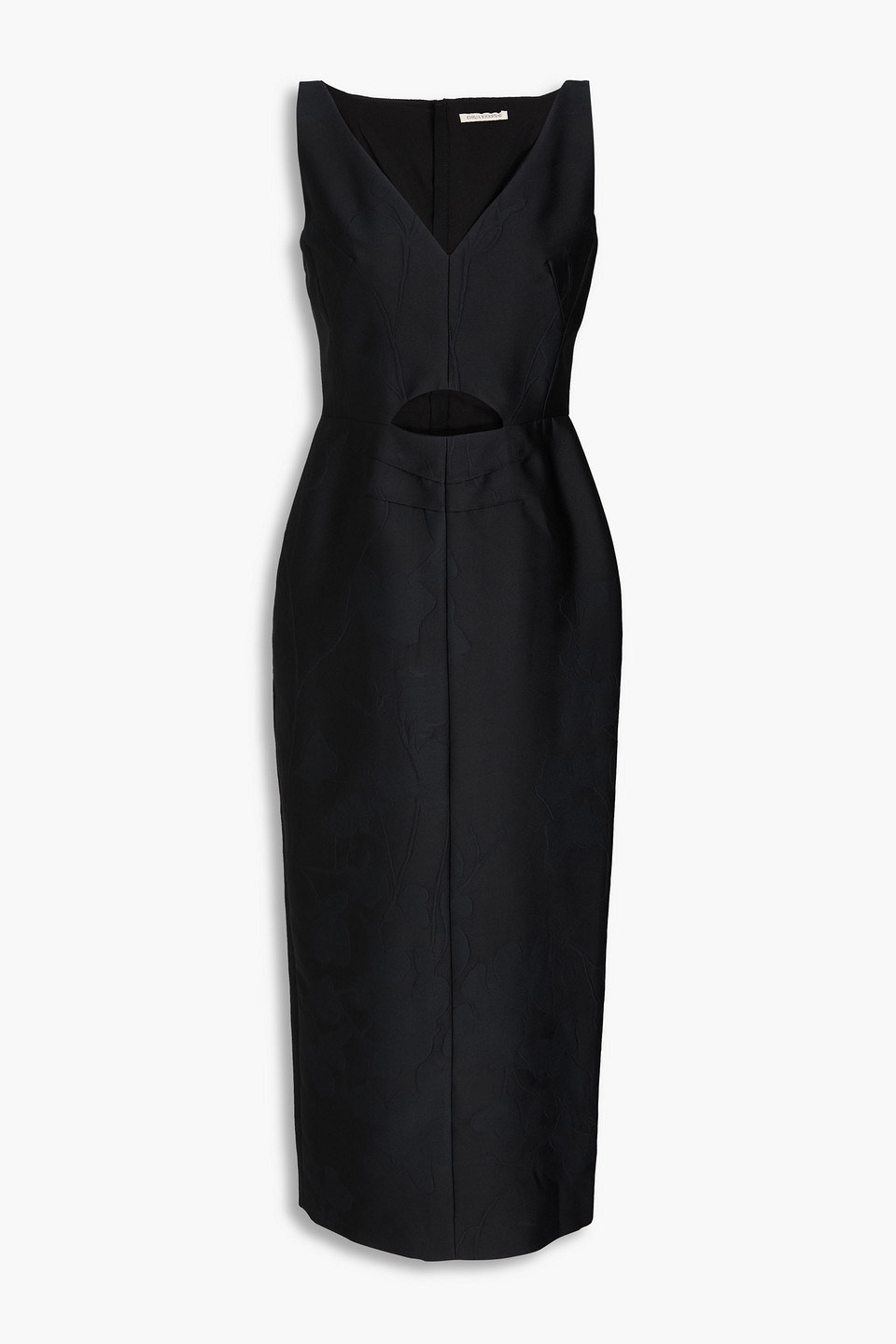Ilyse cutout cloqué midi dress - Black - UK 10