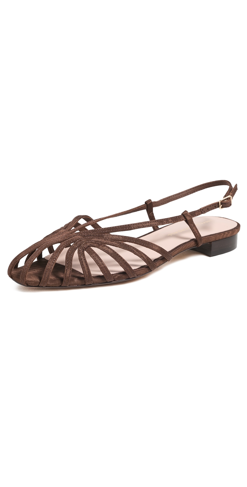 Devon Lattice Slingback Sandals Chocolate