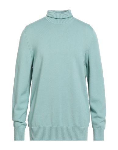 Drumohr Man Turtleneck Light green Size 44 Merino Wool