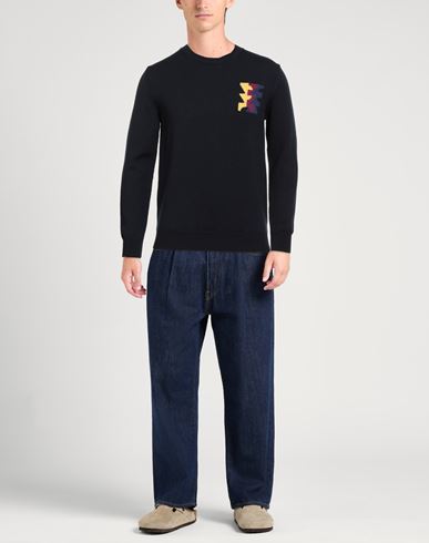 X La Tigre Man Sweater Navy Size 46 Virgin Wool