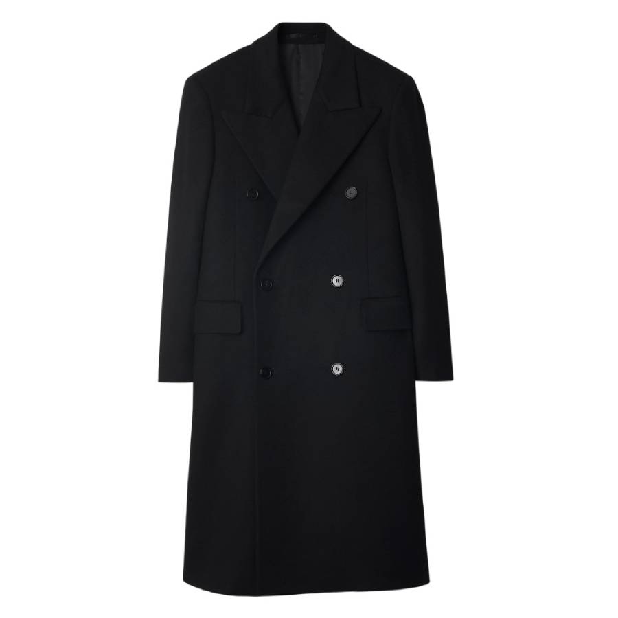 Double-Breasted Cashmere Tailored Coat