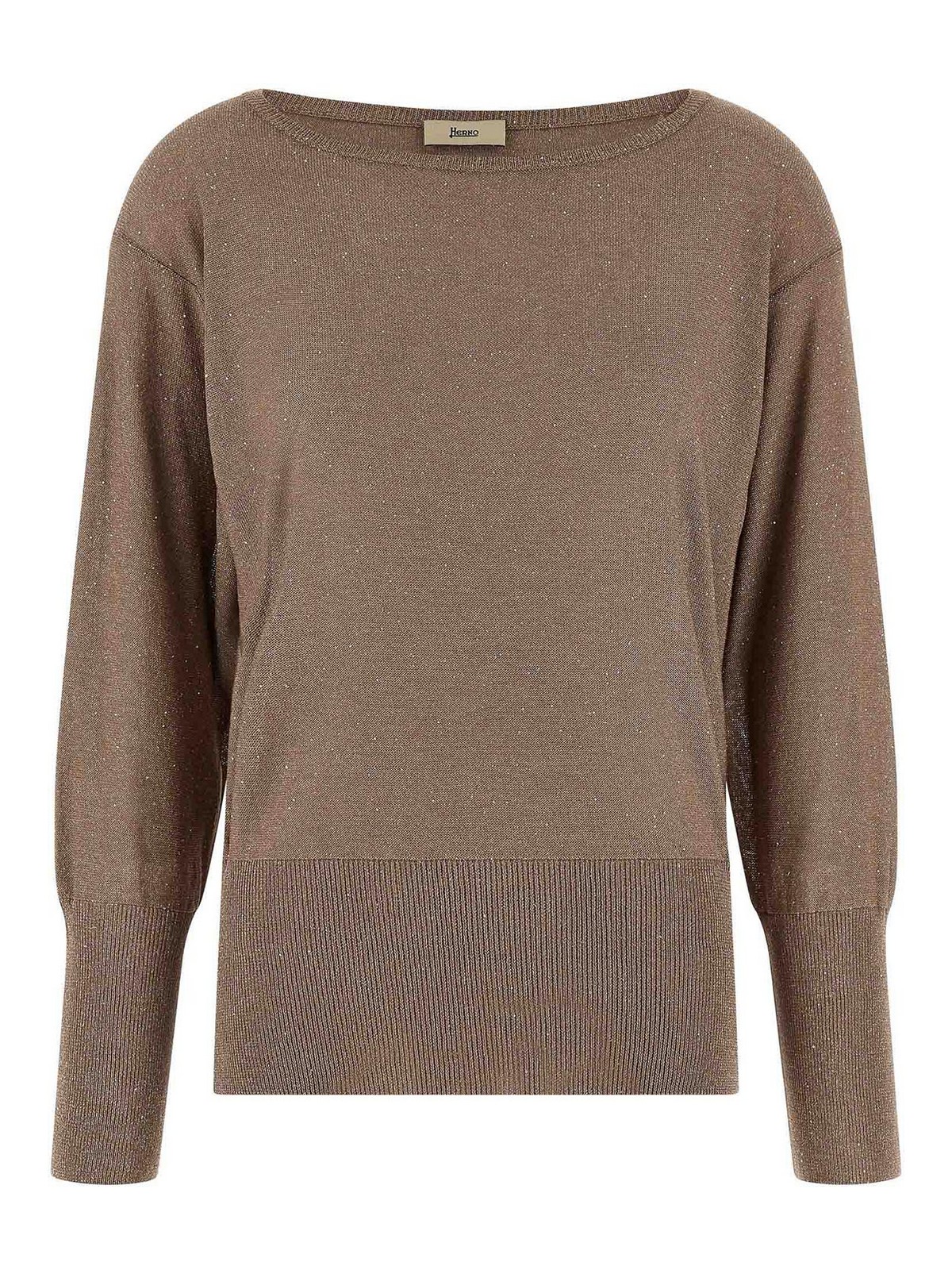 Herno - sequin knit shirt dropped shoulders ribbed tri