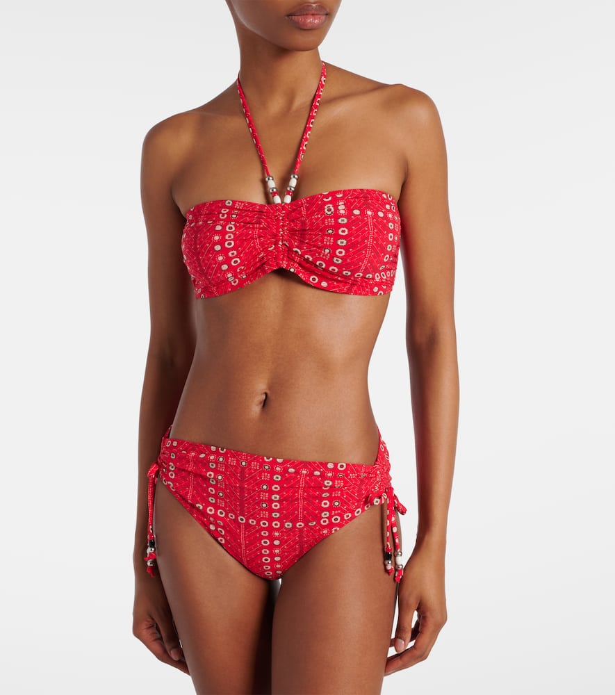 Prudige printed mid-rise bikini bottoms
