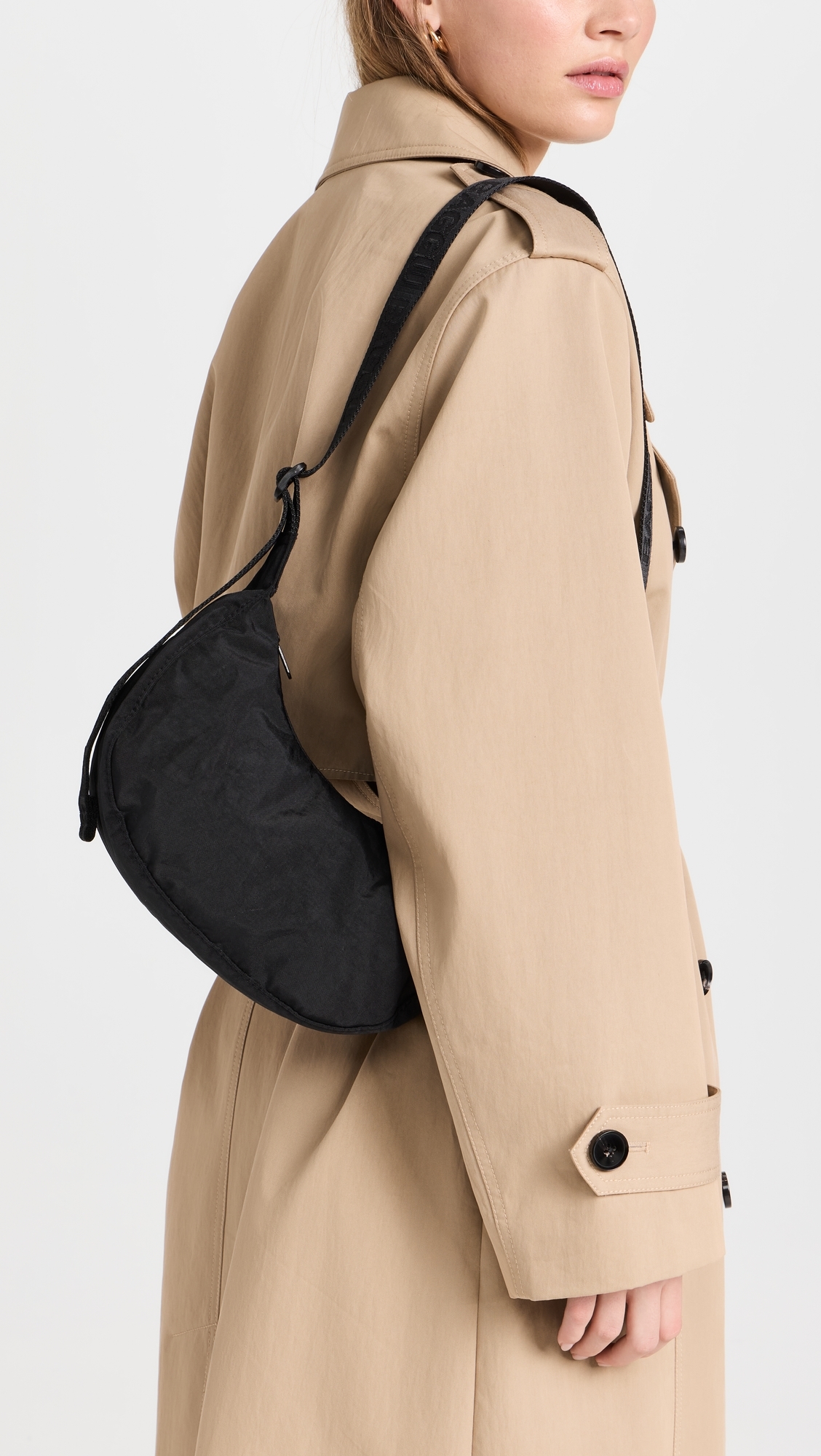 Small Nylon Crescent Bag Black One Size