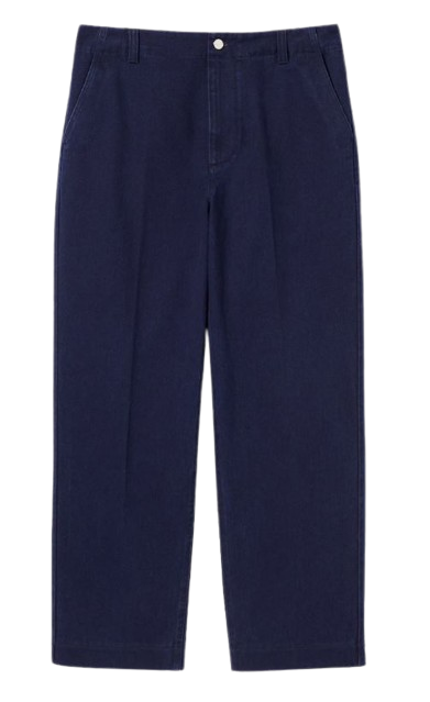 Washed Denim Pant with Embossed Label