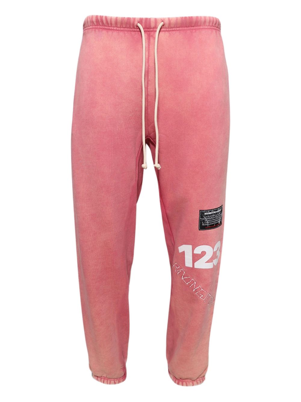 Distressed track trousers - Pink