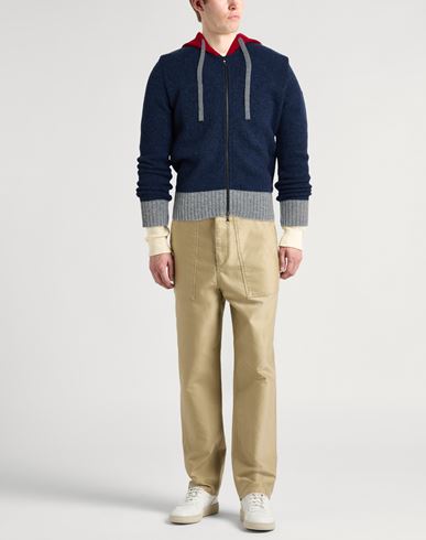 Man Cardigan Blue Size M Wool, Nylon