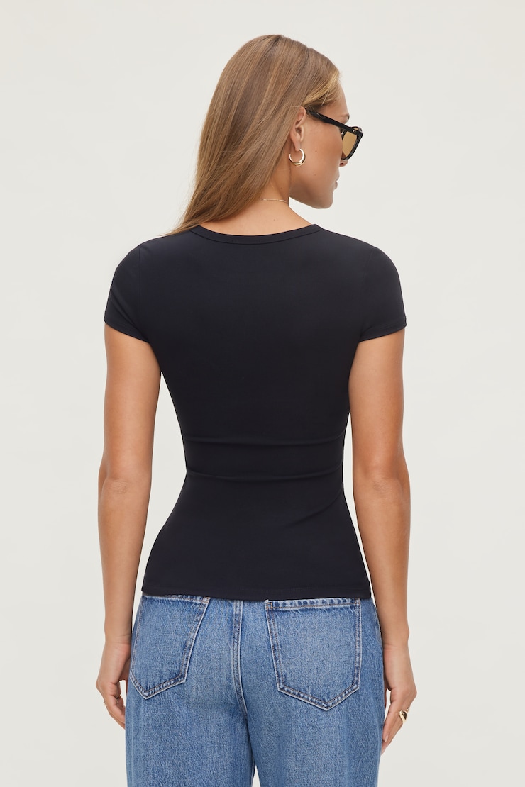 Rumi Crewneck T Shirt - Black - Women Clothing