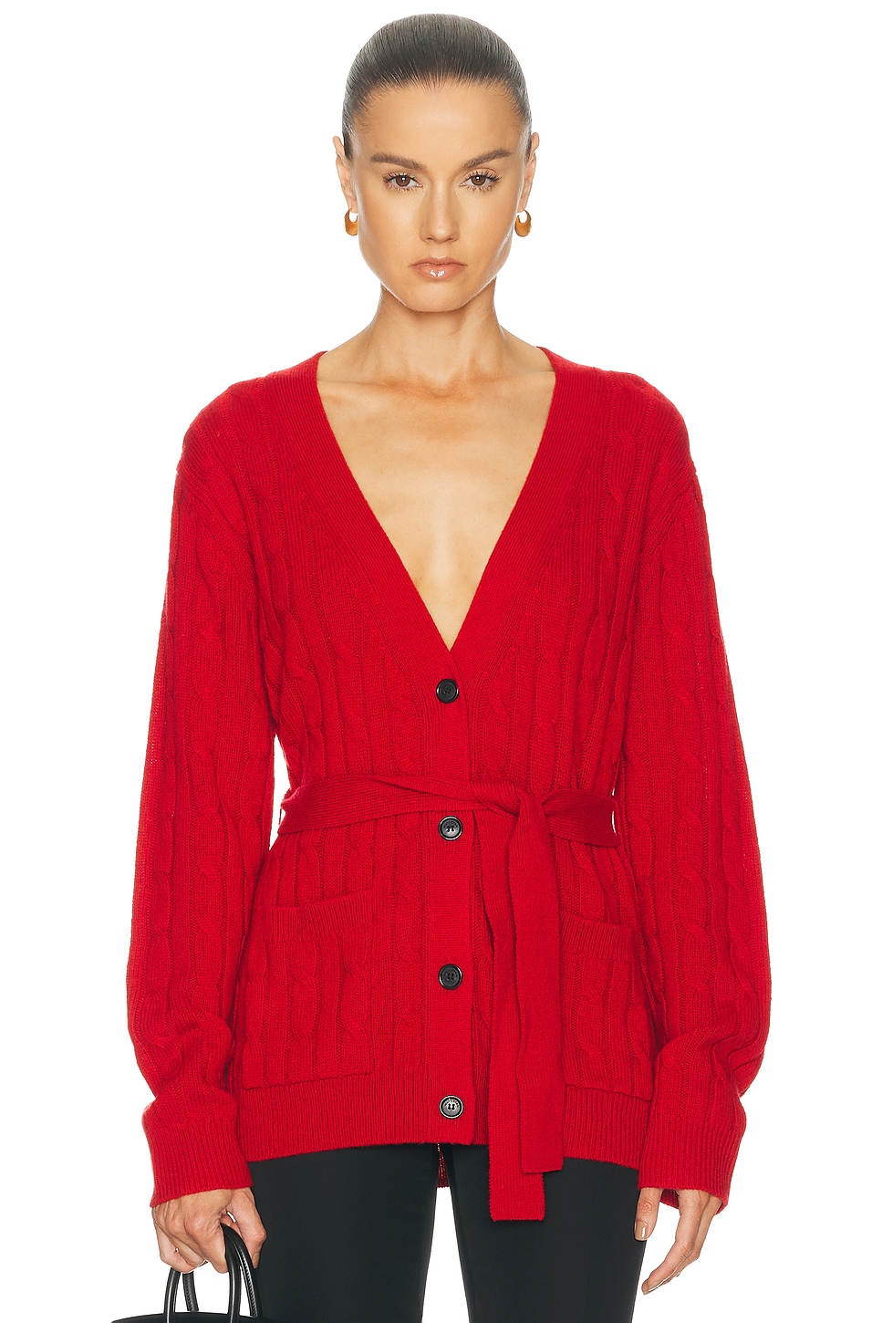 NILI LOTAN Tirza Cardigan in Red