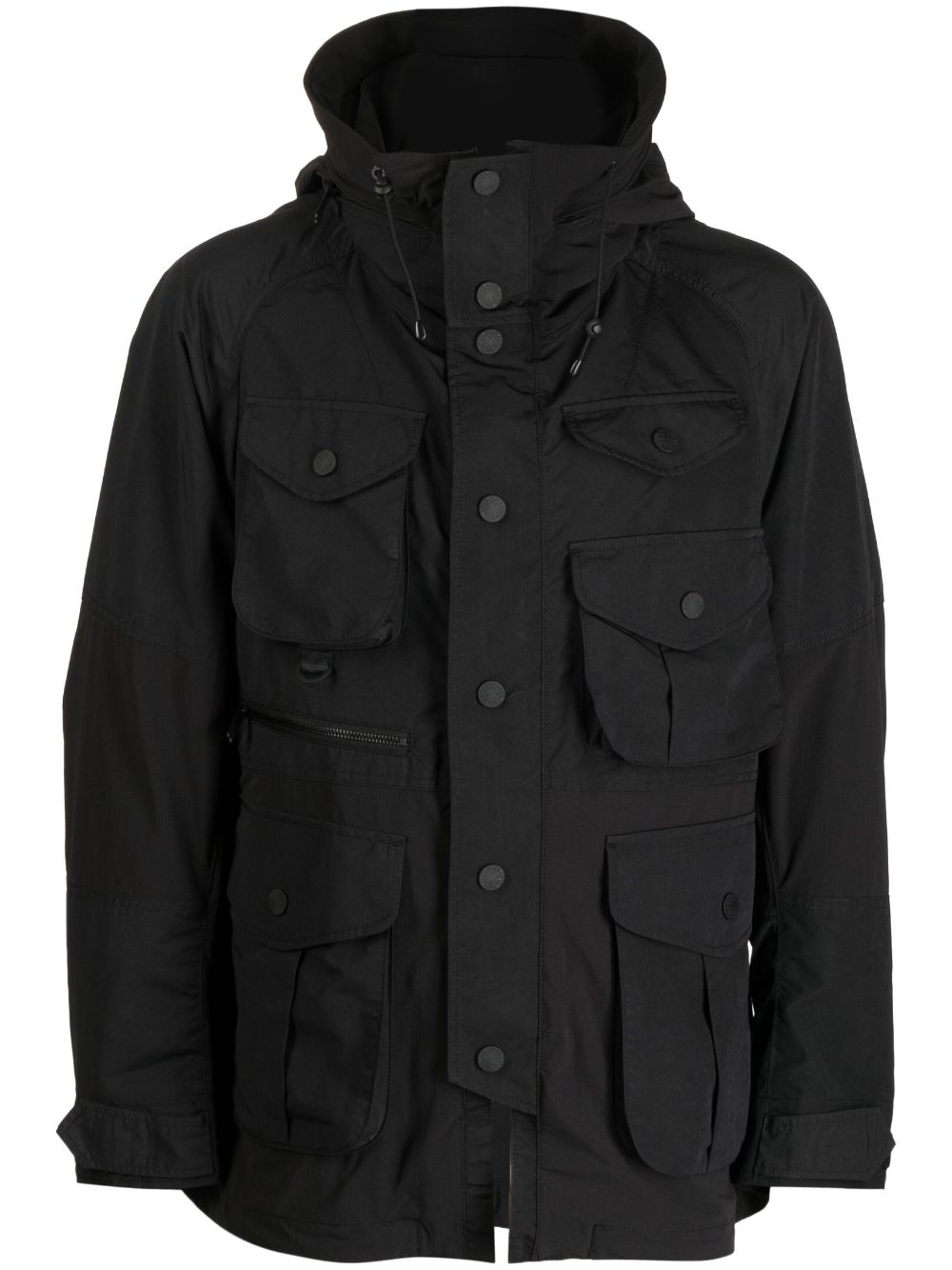 Cargo hooded jacket - Black