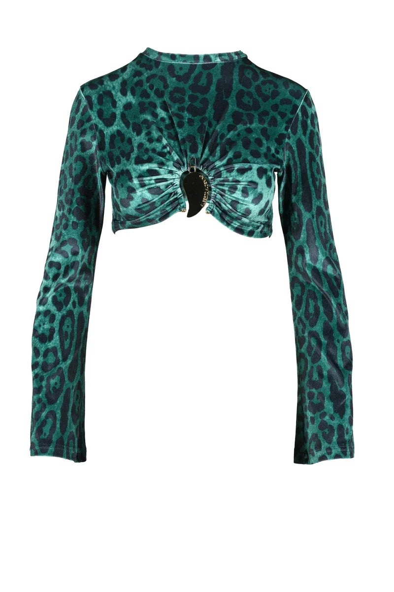 Stretch Polyester Top - Green
