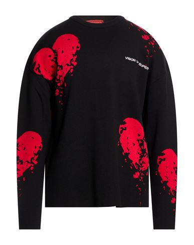 Man Sweater Black Size L Cotton