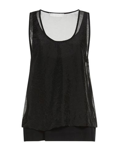 Woman Top Black Size 6 Polyester, Polyamide