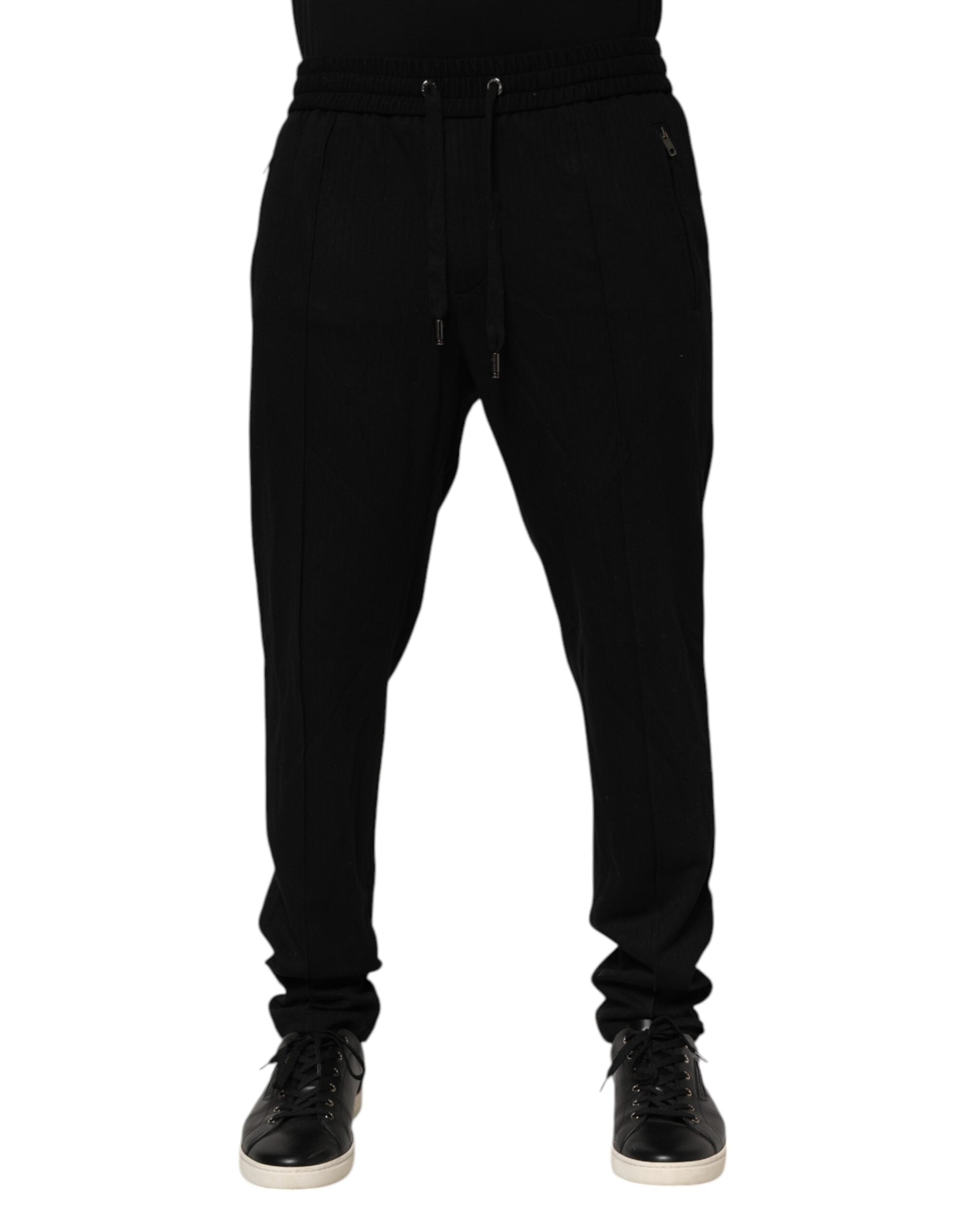 Logo-Detailed Tapered Joggers — Black