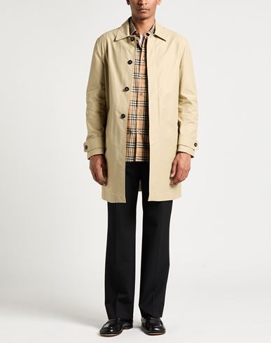 By Slowear Man Overcoat & Trench Coat Beige Size 38 Cotton, Polyamide