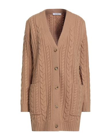 Woman Cardigan Camel Size M Wool, Cashmere