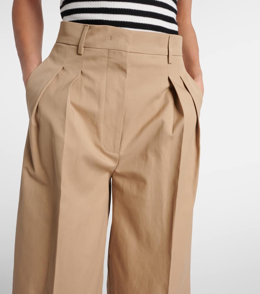 Dash high-rise cotton wide-leg pants