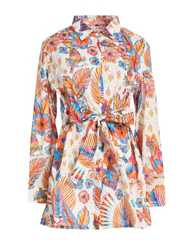 Woman Mini dress Orange Size L Cotton
