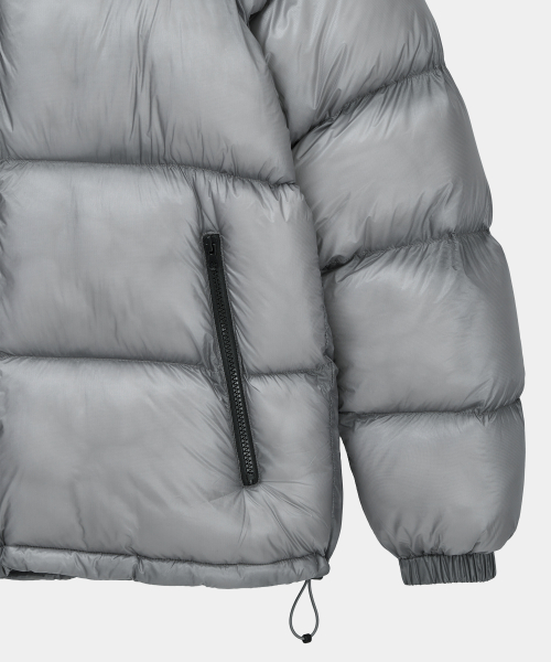 Dishel Cross Hood Puffer Padding Gray