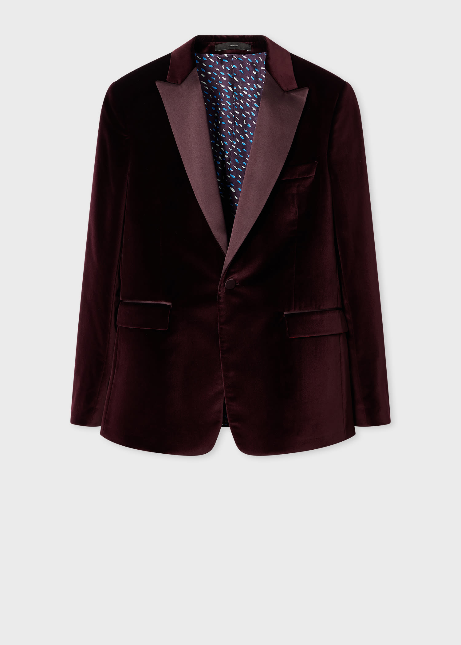 The Soho - Tailored-Fit Burgundy Velvet Evening Blazer