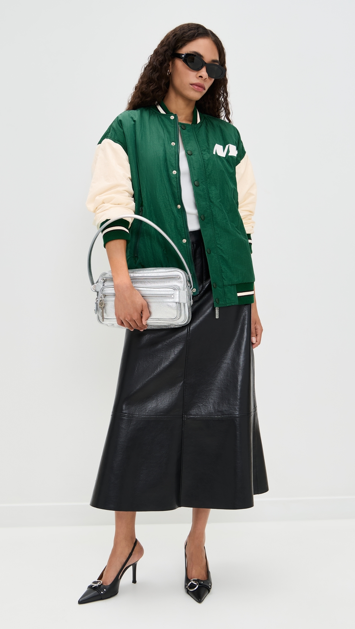 Jets Colorblock Bomber Jacket Jets Green/Sugar Swizzle