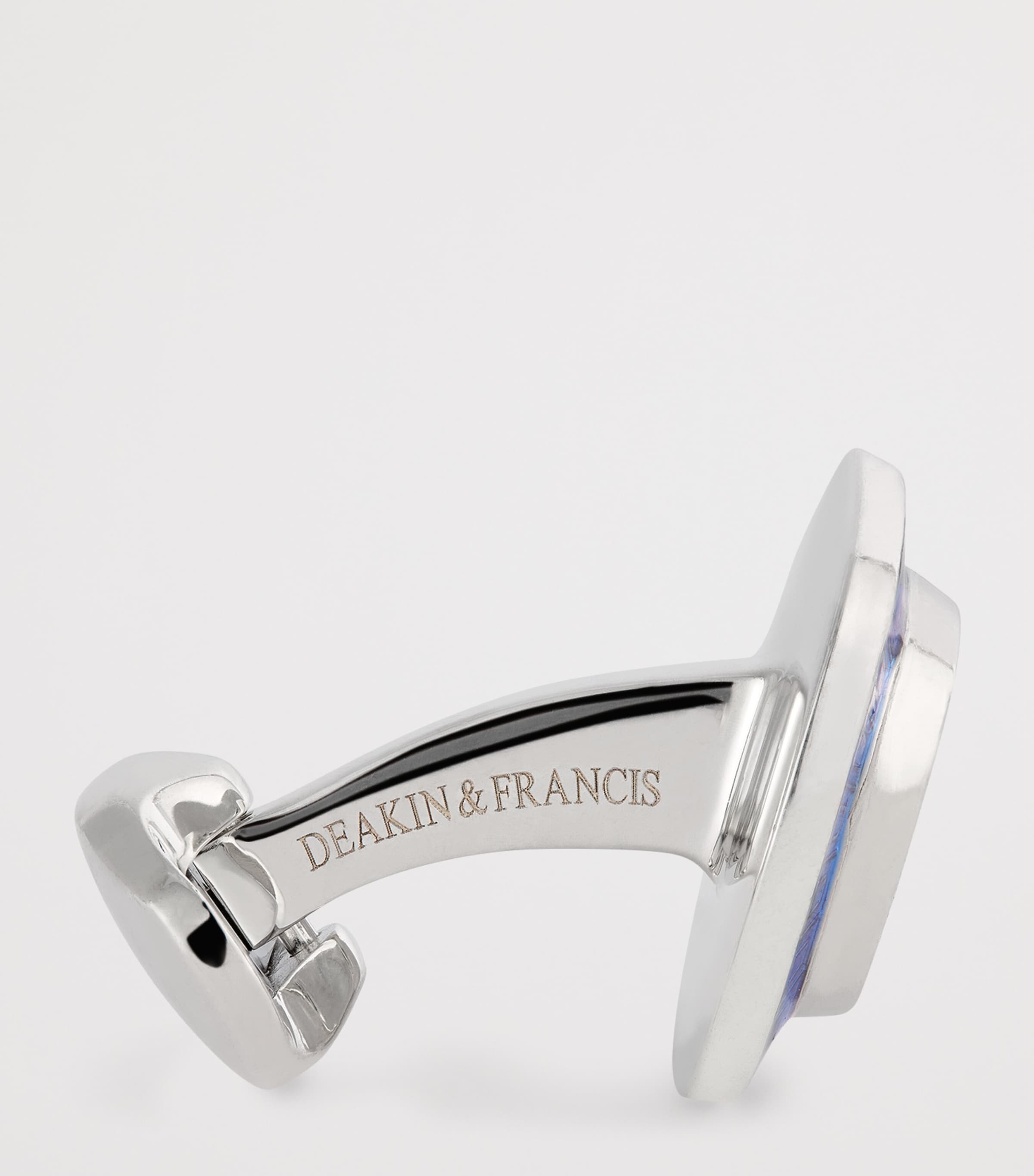 Deakin & Francis Sterling Silver Enamel Cufflinks