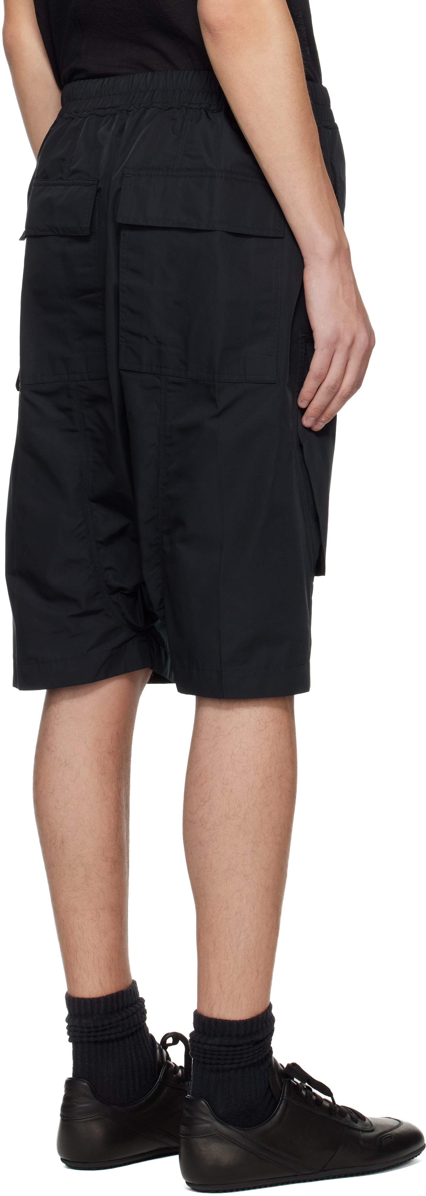Black Temple Cargo Pods Shorts