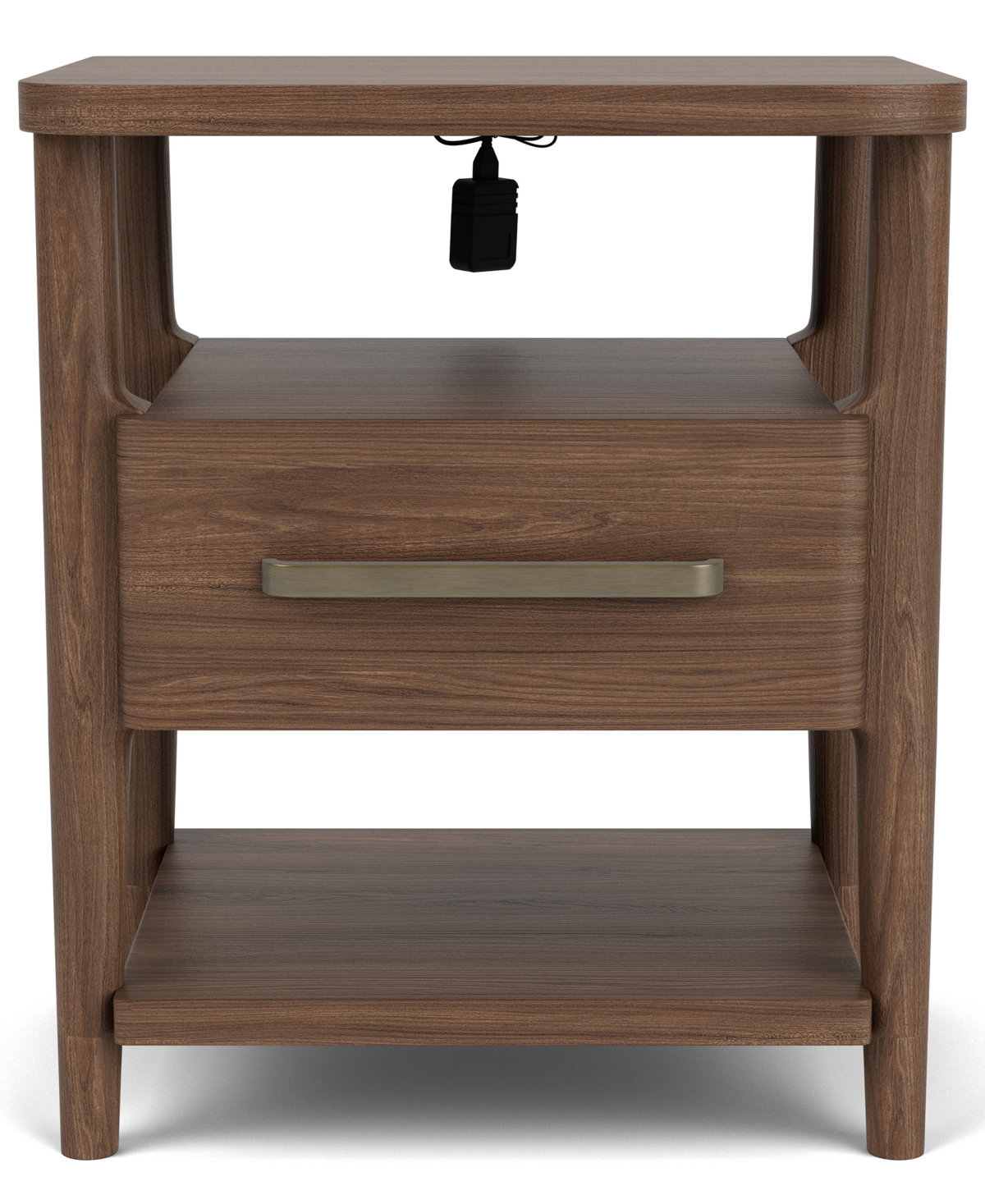 "Amelie 27"" Wood Accent Nightstand - Nouveau Walnut"
