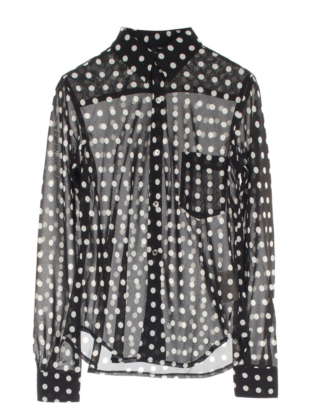 2010s polka dot-print shirt - Black
