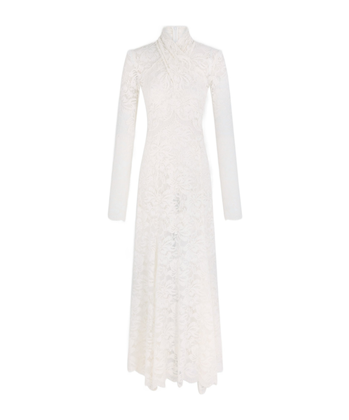 Long lace dress with cut-out details